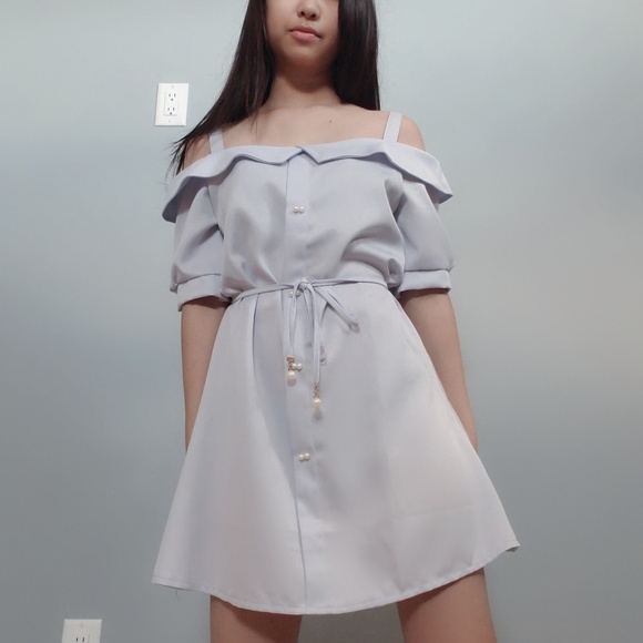 Lilac Off the Shoulder Dress - Picture 2 of 6